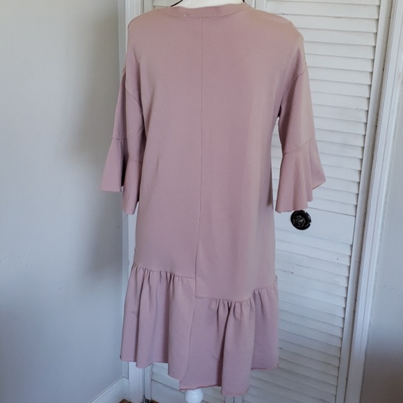 PHILOSOPHY Dusty Rose Sweatshirt Dress, Size Small - Picture 5 of 8